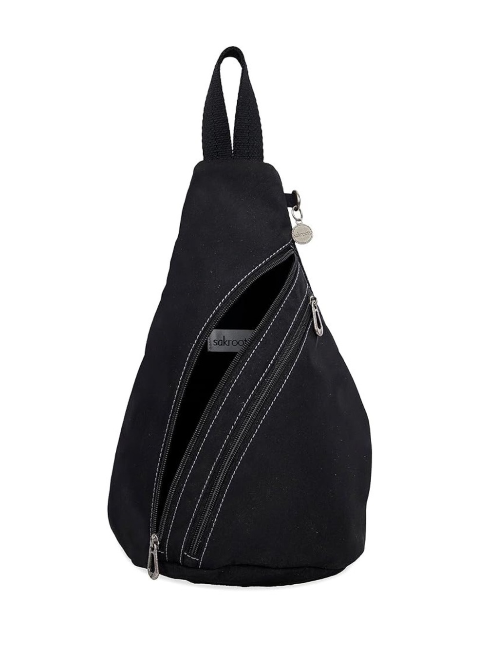 Sakroots On The Go Sling Backpack Eco Twill Black Adjustable Sling Strap